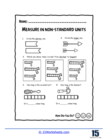 standards of measurement worksheet