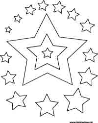 Stars Shape Worksheet Activity Coloring Page