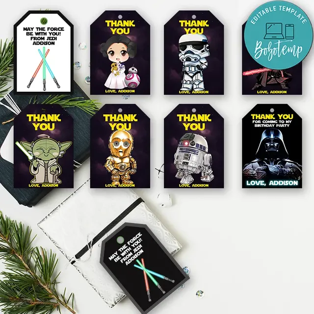 star wars free printable thank you tags