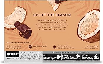 Starbucks K-Cup Coffee Pods Toasted Coconut Mocha, 10 CT (Pack of 2) 10  Count (Pack of 2) 20 Count
