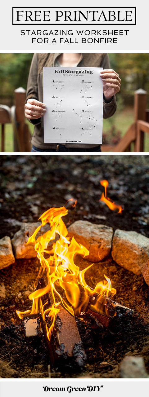 Printable Fall Stargazing Worksheet - Dream Green DIY