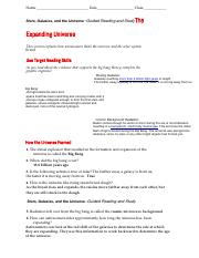 stars and galaxies worksheet answers