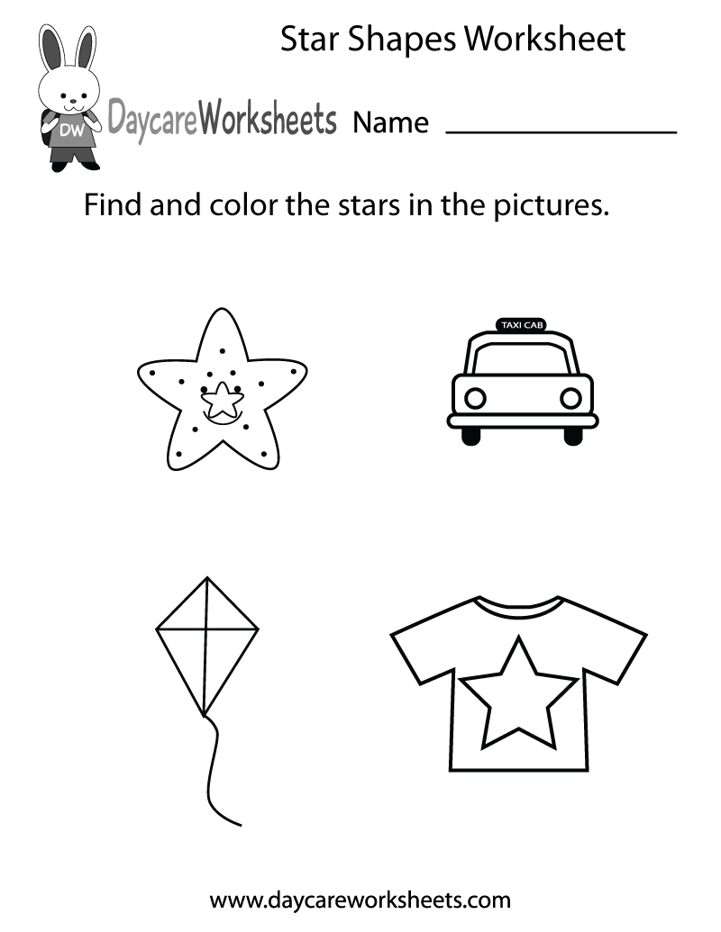 stars worksheet