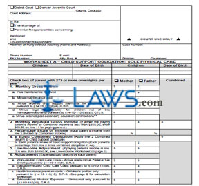 state of colorado child support worksheet
