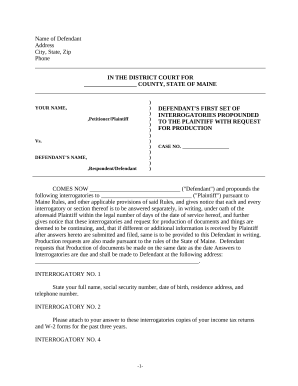 state of maine printable divorce papers