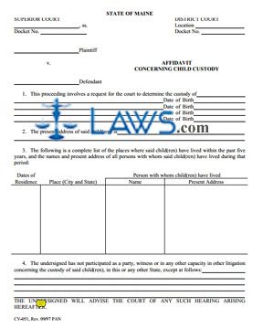 state of maine printable divorce papers