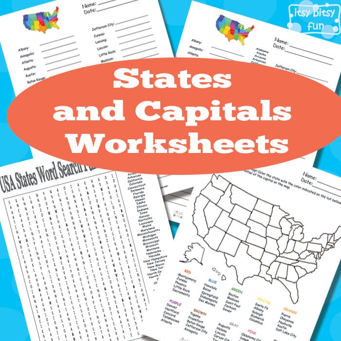 states and capitals worksheet pdf