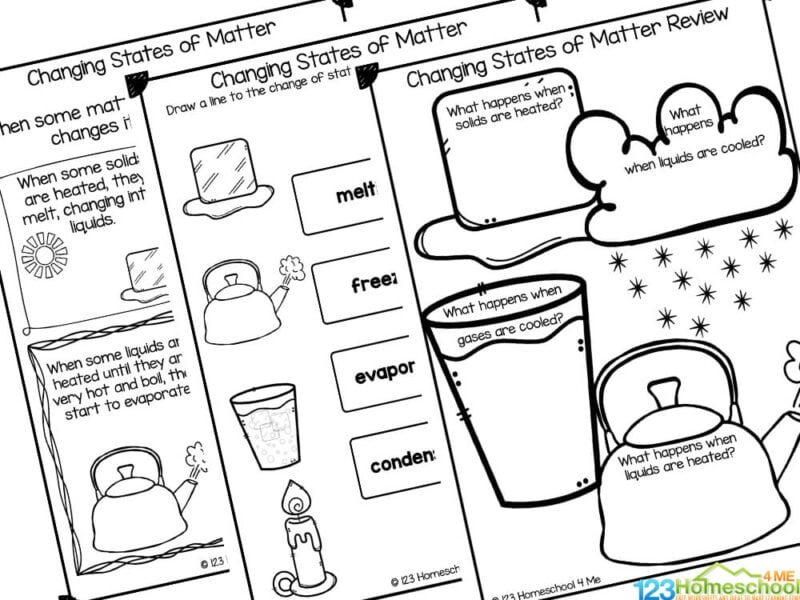 states of matter 2nd grade worksheet