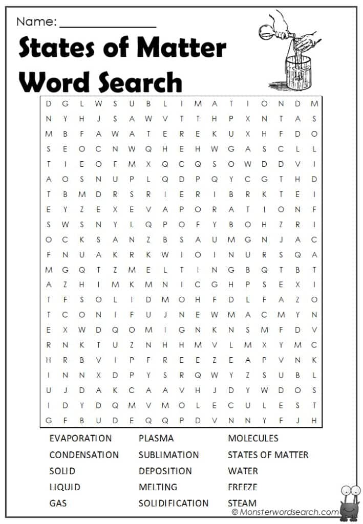 states of matter worksheet high school pdf