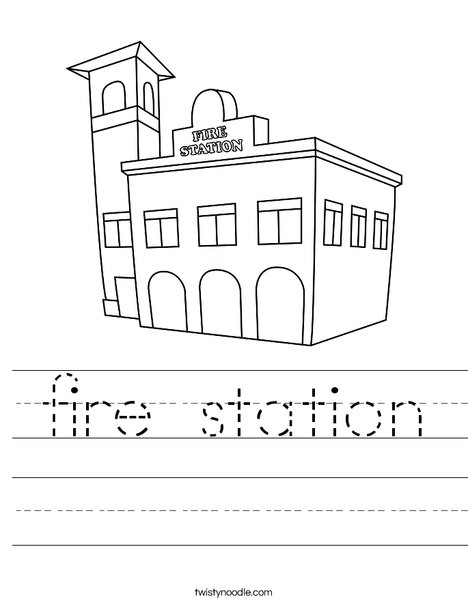 fire station Worksheet - Twisty Noodle