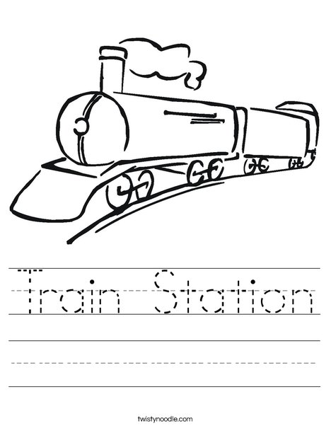 Train Station Worksheet - Twisty Noodle