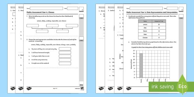 statistic and probability worksheet