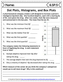 statistic and probability worksheet