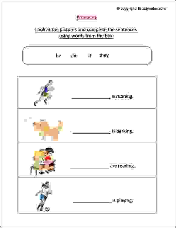 std 1 punctuation worksheets - EStudyNotes