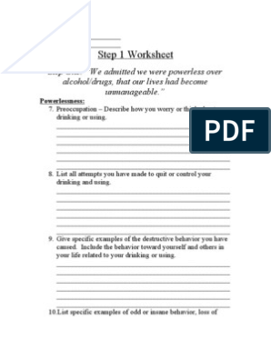 Group Step 1 Worksheet | PDF | Drugs | Applied Psychology