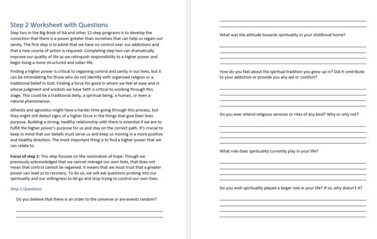Step 2 Worksheet with Questions [Free PDF Download &  Print] - 12 ...