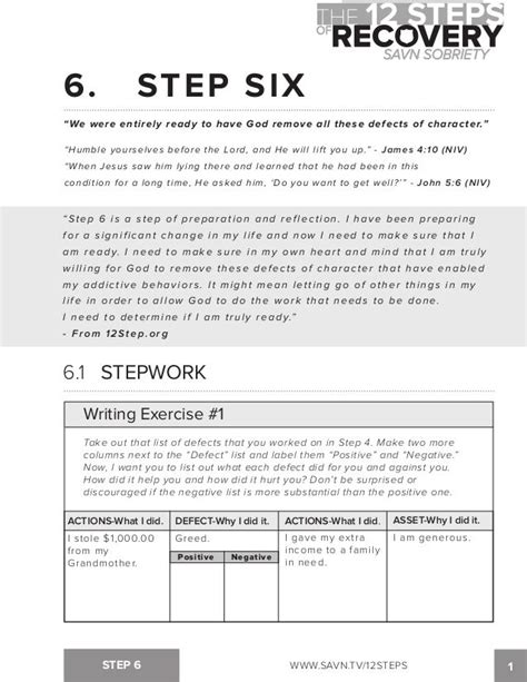 Step 6 Worksheet Aa