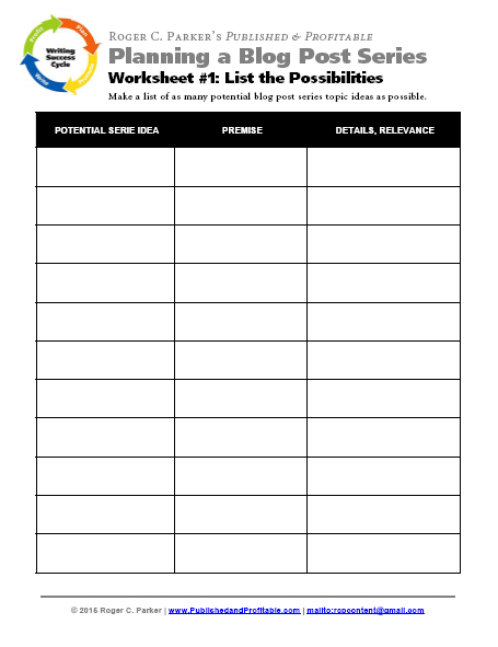 3-Step Action Plan With Worksheets for 2 Months of Blog Posts