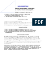 AA Working Step One Worksheet | PDF | Wellness | Medical