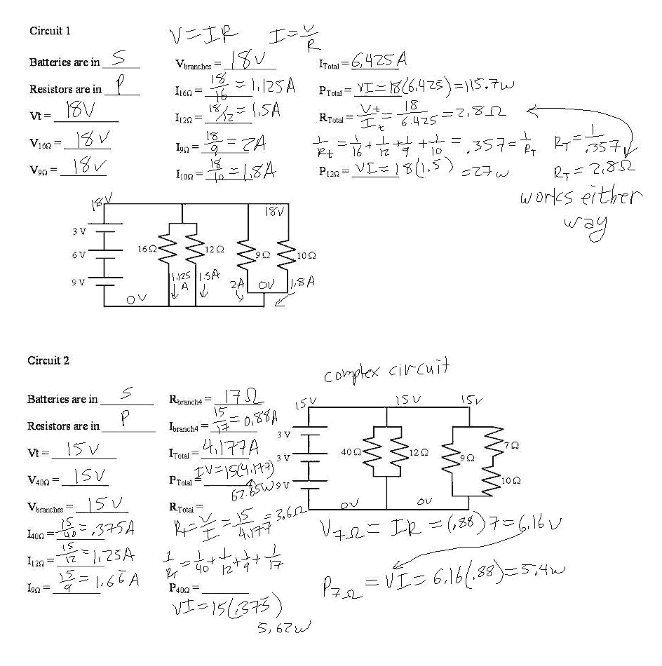 Mr Murrays Website Electricity Notes