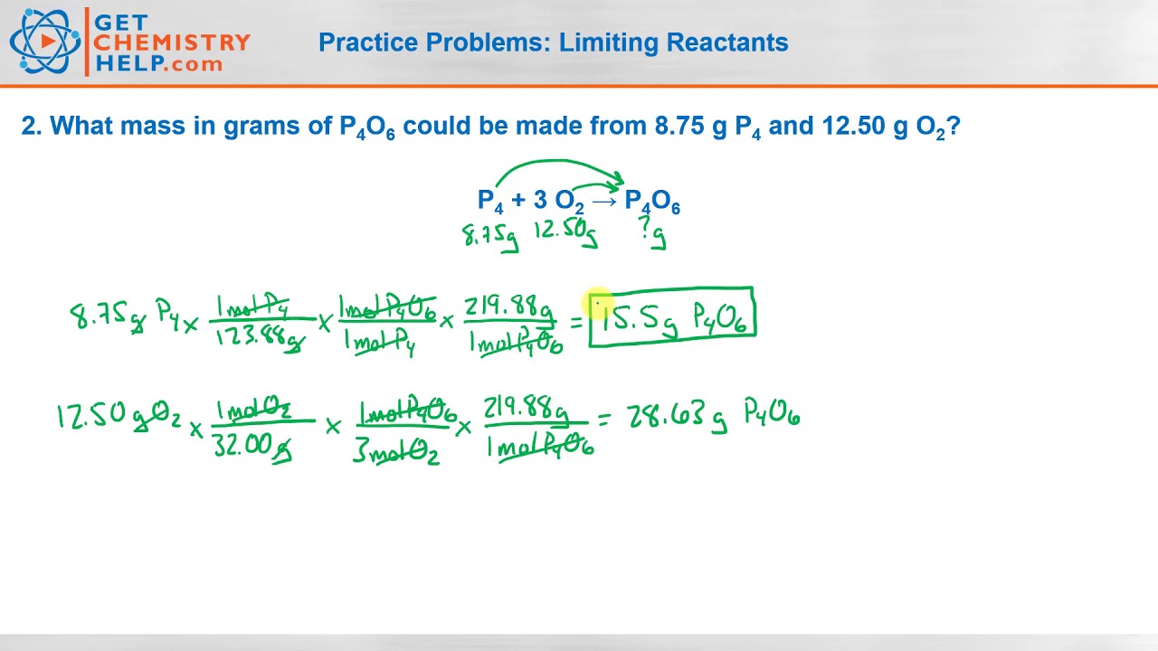 Limiting reactant and percentage yield worksheet | Live Worksheets ...