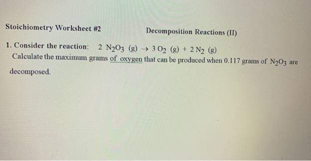 stoichiometry worksheet 2 percent yield