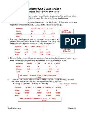 Unit 8 Worksheet 4 | PDF
