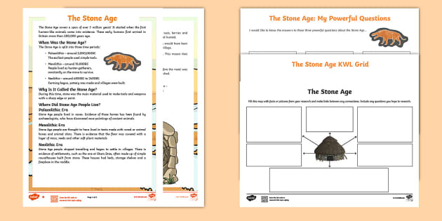 KS2 The Stone Age Research Activity Pack (teacher made)