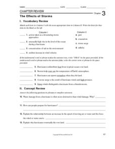 The Effects of Storms Worksheet for 7th - 8th Grade | Lesson Planet