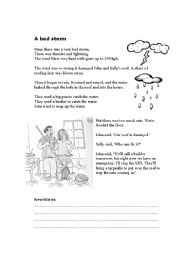 A bad storm - ESL worksheet by Apodo