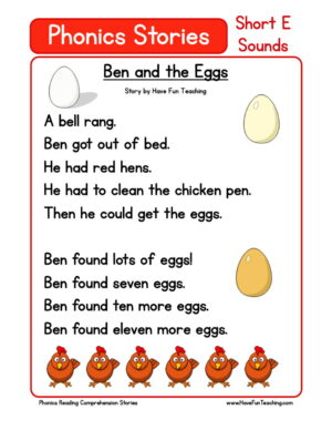 story comprehension worksheet first grade