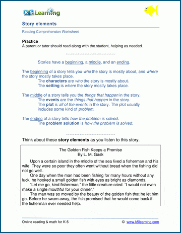 Story Elements Worksheets | Worsheets library