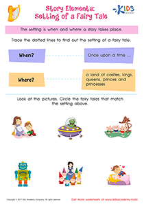 Parts of a Story Worksheet: Free Printable PDF for Kids