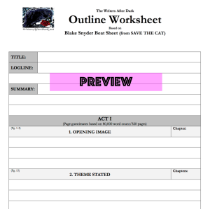 Free Outlining Worksheets and Editing Checklist for Writers ...