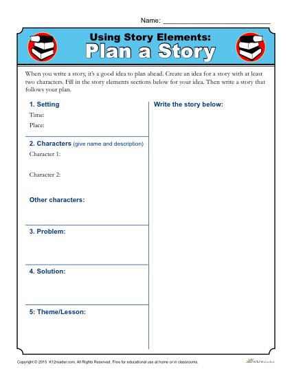 story planning worksheet