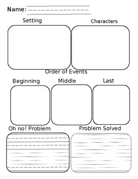 story retelling worksheet