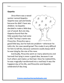 story retelling worksheet