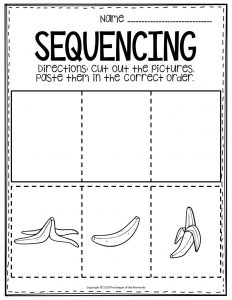 story sequence worksheet for kindergarten