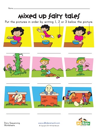 Fairy Tales Story Sequence Worksheet | All Kids Network
