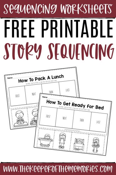 story sequencing worksheet kindergarten