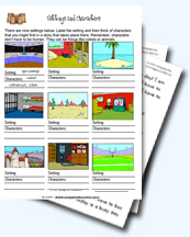 The Setting of a Story Worksheets