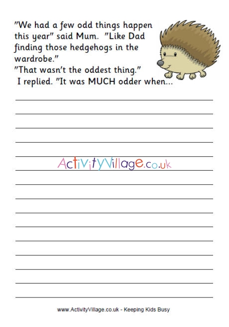 story starters worksheet