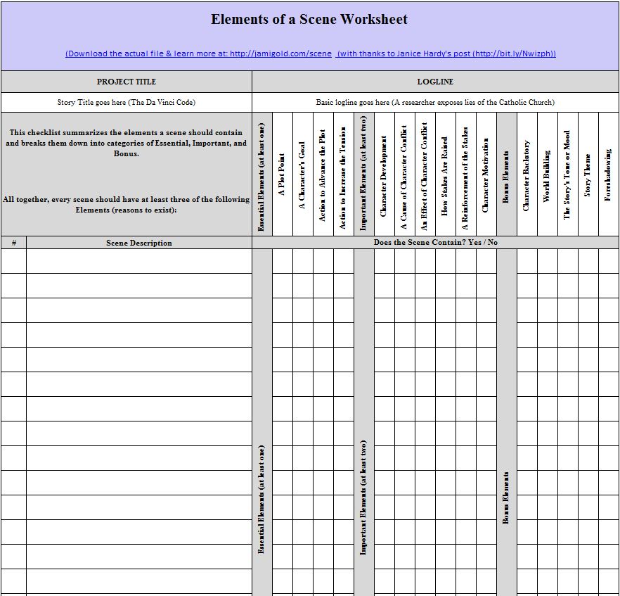 Worksheets for Writers | Jami Gold, Paranormal Author