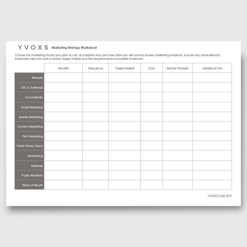 Marketing Strategy Worksheet