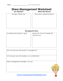 Stress Management Worksheets