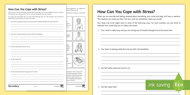 How Can You React To Stress Positively? Worksheet / Worksheet