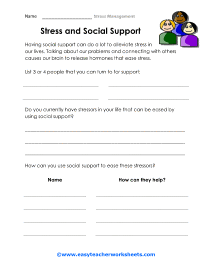 stress therapy worksheet