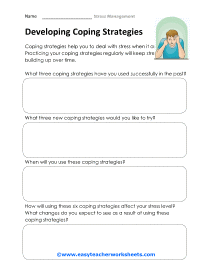 stress worksheet for teens