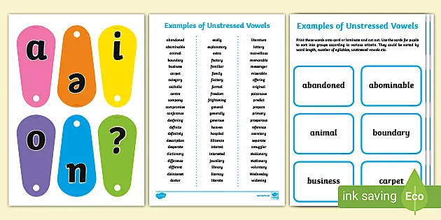 stressed and unstressed syllables worksheet