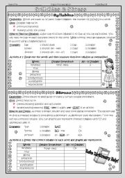 stressed and unstressed syllables worksheet